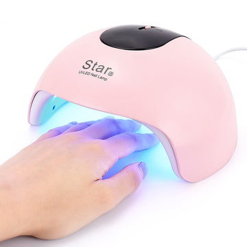 LED and UV Nail Lamp  Fast Nail Drying  Pink  Perfect For Manicures and Pedicures